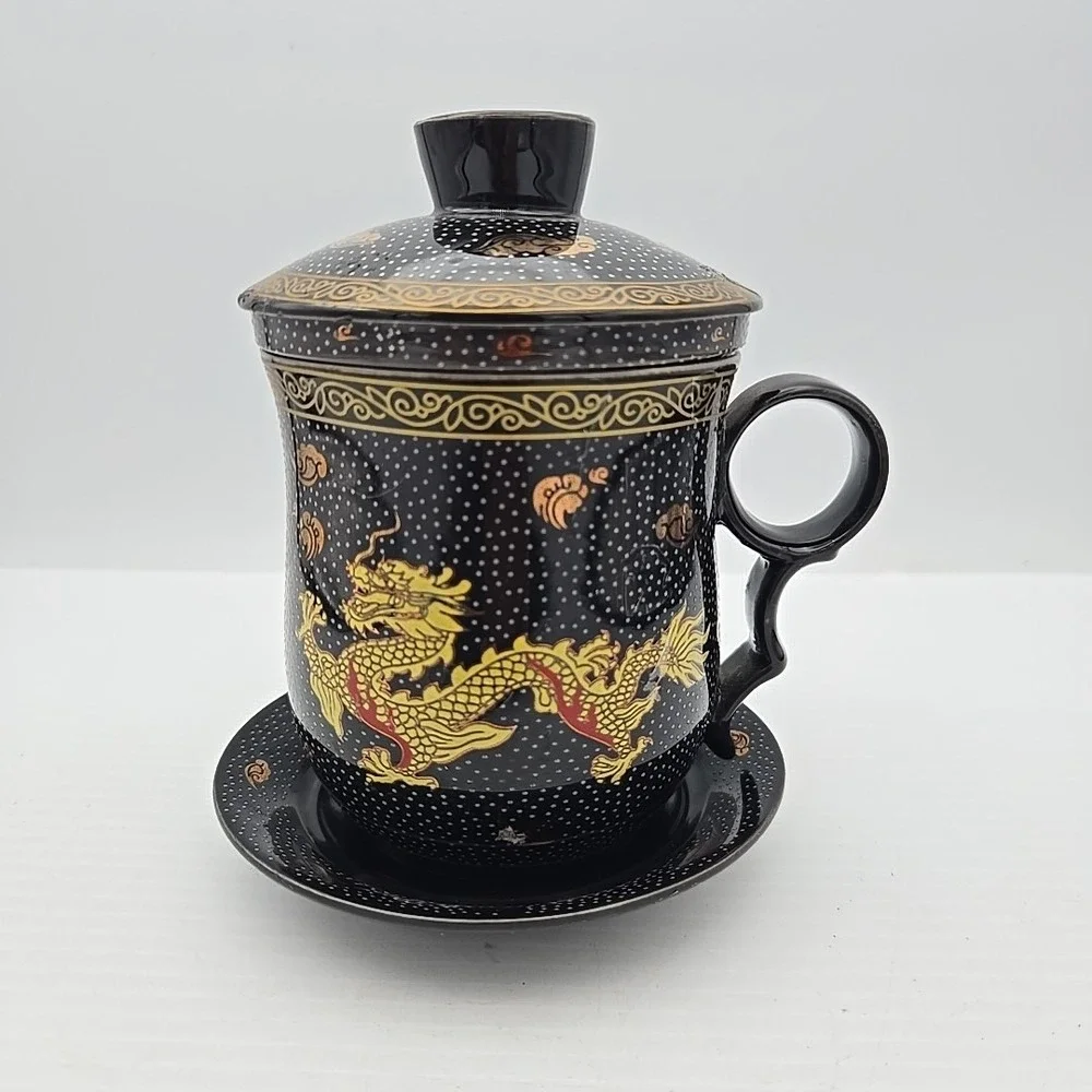 Jingdezhen Ceramic Tea Cup Office Coffee Mugs Kung Fu Tea Brewing Cup 350ml